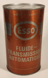 Vintage Exxon Esso Automatic Transmission Fluid One Quart 1.14L Copper Orange Metal Can FULL