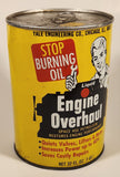 Vintage Yale Engineering Co. Chicago Engine Overhaul Liquid 32 Fl Oz. 1 Quart Yellow Metal Can FULL
