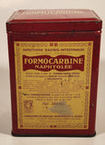 Antique Laboratoire De Medecine Experimentale G. Tetard Formocarbine Naphtolee Infections Gastro-Intestinales Red Tin Metal Container