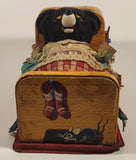 Vintage 1950 Marx Linemare Co. Inc. Line Mar Toys Bear in Bed Tin Toy For Parts
