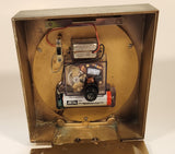 Vintage Caravelle Transistorized 6 Jewels 4 3/4" Brass Metal Desk Alarm Clock