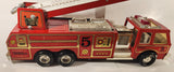 Vintage Tonka No. 5 Water Cannon Ladder Fire Truck Red 23" Long Pressed Steel Toy Car Vehicle with Working Ladder 33105 Made in USA