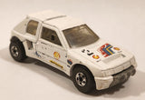 1989 Hot Wheels Peugeot 205 Rallye White #2 "Shell" Die Cast Toy Car Vehicle
