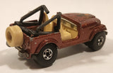 1983 Hot Wheels Jeep CJ-7 Brown Die Cast Toy Car Vehicle