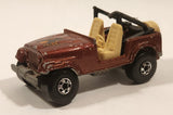 1983 Hot Wheels Jeep CJ-7 Brown Die Cast Toy Car Vehicle