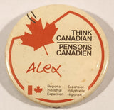 Regional Industrial Expansion Think Canadian 2 1/4" Round Button Pin