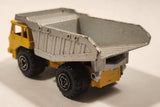 Majorette No. 274 Benne Carriere Quarry Super Dump Truck 1/100 Scale Yellow Grey Die Cast Toy Car Vehicle
