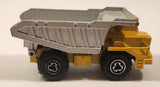 Majorette No. 274 Benne Carriere Quarry Super Dump Truck 1/100 Scale Yellow Grey Die Cast Toy Car Vehicle