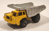 Majorette No. 274 Benne Carriere Quarry Super Dump Truck 1/100 Scale Yellow Grey Die Cast Toy Car Vehicle