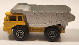Majorette No. 274 Benne Carriere Quarry Super Dump Truck 1/100 Scale Yellow Grey Die Cast Toy Car Vehicle