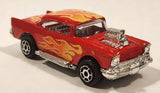 Majorette Movers No. 223 Chevy 57 Red with Flames Die Cast Toy Car Vehicle