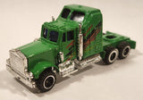Containertruck Semi Tractor Truck Green Die Cast Toy Car Vehicle