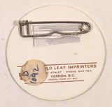 1976 British Columbia Snow Vehicle Association Mark Ten Championship Trail Pit Pass 1 7/8" Thin Plastic Pin