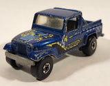 1987 Hot Wheels Jeep Scrambler Blue Die Cast Toy Car Vehicle