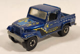 1987 Hot Wheels Jeep Scrambler Blue Die Cast Toy Car Vehicle