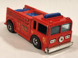 1982 Hot Wheels Fire Eater Red Fire Truck Die Cast Toy Car Vehicle - BW - Blue Lights
