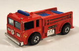 1982 Hot Wheels Fire Eater Red Fire Truck Die Cast Toy Car Vehicle - BW - Blue Lights