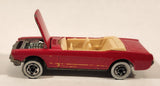 1991 Hot Wheels 1965 Ford Mustang Convertible Dark Red WW Die Cast Toy Car Vehicle - Opening Hood