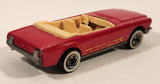 1991 Hot Wheels 1965 Ford Mustang Convertible Dark Red WW Die Cast Toy Car Vehicle - Opening Hood