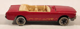 1991 Hot Wheels 1965 Ford Mustang Convertible Dark Red WW Die Cast Toy Car Vehicle - Opening Hood
