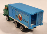 Vintage Yatming Style Hino Semi Delivery Truck Ice Cream Green and Blue Die Cast Toy Car Vehicle - Hong Kong