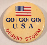 Go! Go! Go! U.S.A. Desert Storm 2 1/4" Round Button Pin