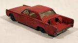 Vintage 1970s Lesney Matchbox Series No. 31 Lincoln Continental Painted Red Die Cast Toy Car Vehicle