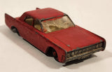 Vintage 1970s Lesney Matchbox Series No. 31 Lincoln Continental Painted Red Die Cast Toy Car Vehicle