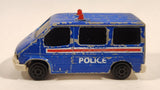 Majorette Sonic Flashers No. 243 Ford Transit Van Police Blue 1/60 Scale Die Cast Toy Car Vehicle