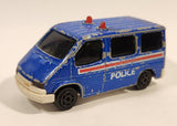 Majorette Sonic Flashers No. 243 Ford Transit Van Police Blue 1/60 Scale Die Cast Toy Car Vehicle