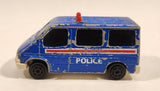 Majorette Sonic Flashers No. 243 Ford Transit Van Police Blue 1/60 Scale Die Cast Toy Car Vehicle