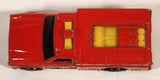 1986 Hot Wheels Workhorses Rescue Ranger Red Fire Truck Die Cast Toy Car Vehicle - Yellow lights