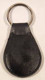 Vintage NHL Edmonton Oilers Ice Hockey Team Logo Black Leather Fob Keyring