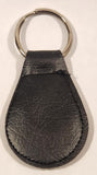 Vintage NHL Edmonton Oilers Ice Hockey Team Logo Black Leather Fob Keyring