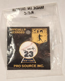 1990 PSI Pro Source Inc. MLB #23 Don Mattingly New York Yankees Metal Lapel Pin New On Card in Bag
