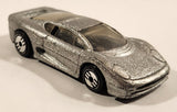 1993 Hot Wheels Street Beasts Jaguar XJ220 Metalflake Silver Die Cast Toy Car Vehicle