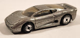 1993 Hot Wheels Street Beasts Jaguar XJ220 Metalflake Silver Die Cast Toy Car Vehicle