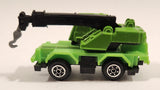 Yatming Style Crane Truck Green Die Cast Toy Car Vehicle