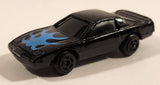 Unknown Brand Black Car with Blue Flames On The Hood Die Cast Toy Car Vehicle