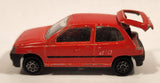 Majorette No. 270 Renault Clio Red 1/43 Scale Die Cast Toy Car Vehicle with Opening Hatch