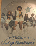 Vintage Dallas Cowboys Cheerleaders Large 22 3/4" x 30 3/4" Wood Framed Mirror