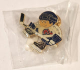 J. F. Sports Lil' Sports Brat NHL Quebec Nordiques Hockey Player Enamel Metal Lapel Pin New in Bag