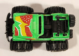 Super Wheels 4x4 Jeep Bright Green with Red and Yellow Die Cast Toy Car Vehicle