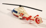 Majorette No. 322 Dauphin 2 SA 365 Coast Guard Helicopter Red White 1/87 Scale Plastic Toy Aircraft with Retractable Landing Gear