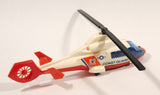 Majorette No. 322 Dauphin 2 SA 365 Coast Guard Helicopter Red White 1/87 Scale Plastic Toy Aircraft with Retractable Landing Gear