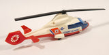 Majorette No. 322 Dauphin 2 SA 365 Coast Guard Helicopter Red White 1/87 Scale Plastic Toy Aircraft with Retractable Landing Gear