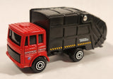 Maisto Tonka Garbage Disposal Truck Red and Black Die Cast Toy Car Vehicle