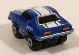 Vintage 1986 Galoob Micro Machines 1969 Chevy Camaro Blue with White Stripes Miniature Die Cast Toy Car Vehicle