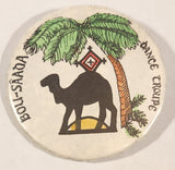 Bou-Saada Dance Troupe Camel and Palm Tree 2 1/4" Round Button Pin