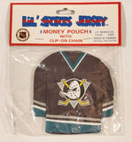 J. F. Sports Lil' Sports Jersey Anaheim Mighty Ducks Ice Hockey Jersey Money Pouch with Clip on Chain New in Package